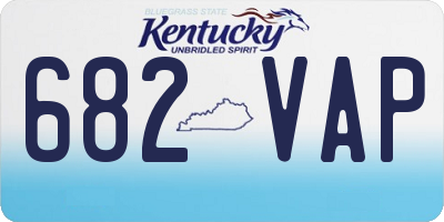 KY license plate 682VAP