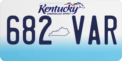 KY license plate 682VAR