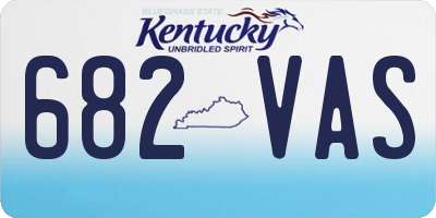 KY license plate 682VAS