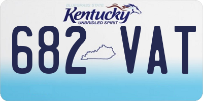 KY license plate 682VAT