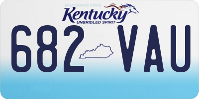 KY license plate 682VAU
