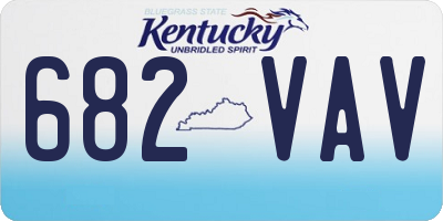 KY license plate 682VAV
