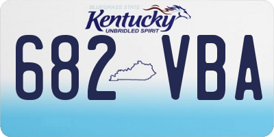 KY license plate 682VBA