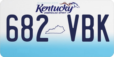 KY license plate 682VBK