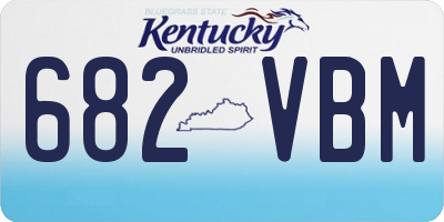 KY license plate 682VBM