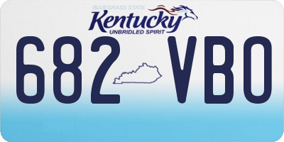 KY license plate 682VBO