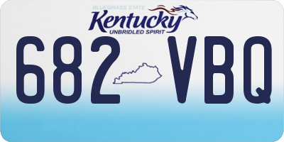 KY license plate 682VBQ