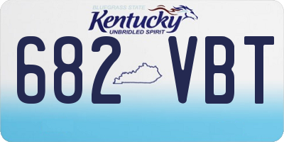KY license plate 682VBT