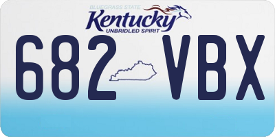 KY license plate 682VBX