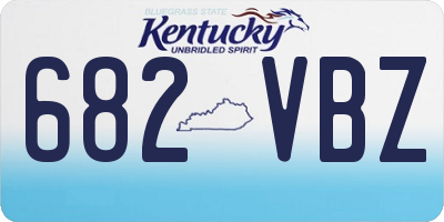 KY license plate 682VBZ