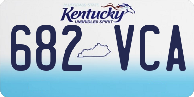 KY license plate 682VCA