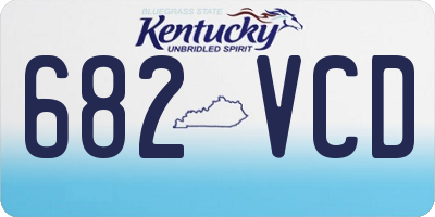 KY license plate 682VCD