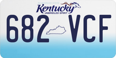 KY license plate 682VCF