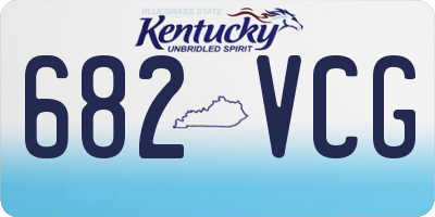 KY license plate 682VCG
