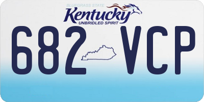 KY license plate 682VCP