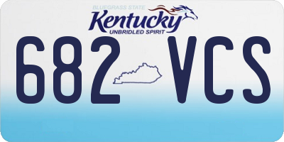 KY license plate 682VCS
