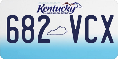 KY license plate 682VCX