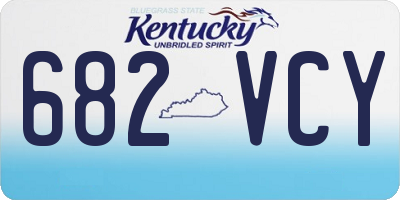 KY license plate 682VCY