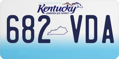 KY license plate 682VDA