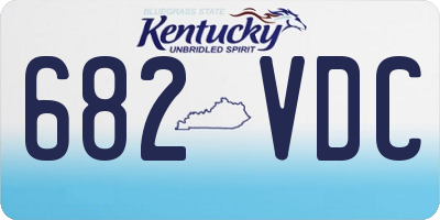 KY license plate 682VDC