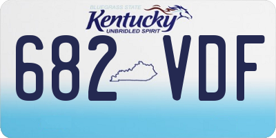 KY license plate 682VDF