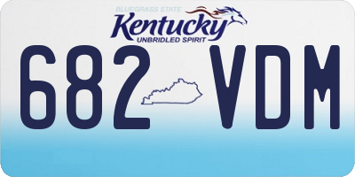 KY license plate 682VDM