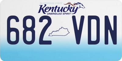 KY license plate 682VDN