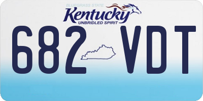 KY license plate 682VDT