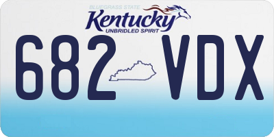 KY license plate 682VDX