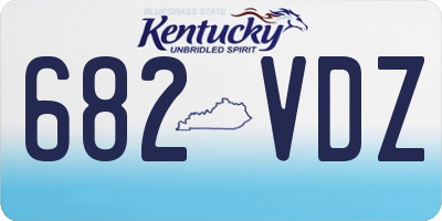 KY license plate 682VDZ