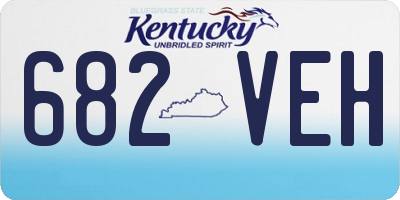 KY license plate 682VEH