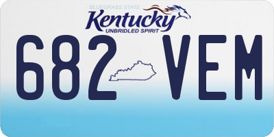 KY license plate 682VEM