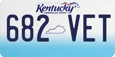 KY license plate 682VET