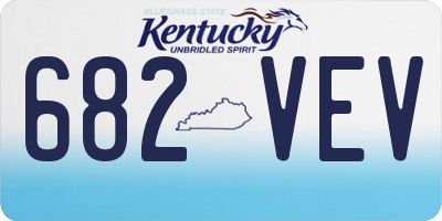 KY license plate 682VEV