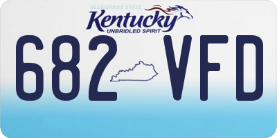 KY license plate 682VFD