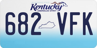 KY license plate 682VFK
