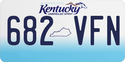 KY license plate 682VFN