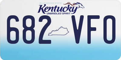 KY license plate 682VFO