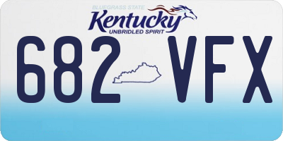KY license plate 682VFX
