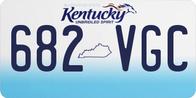 KY license plate 682VGC