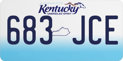 KY license plate 683JCE