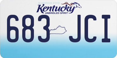 KY license plate 683JCI