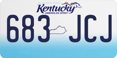 KY license plate 683JCJ