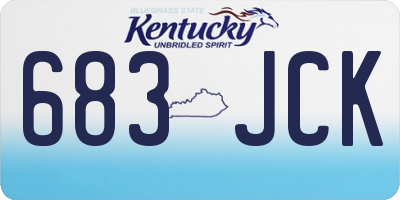 KY license plate 683JCK