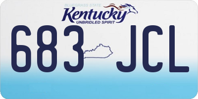 KY license plate 683JCL