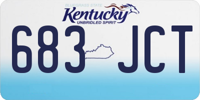 KY license plate 683JCT