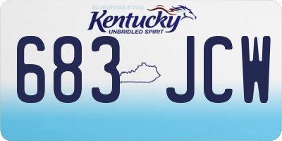KY license plate 683JCW