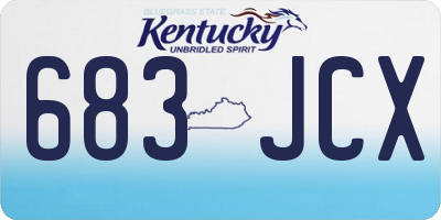 KY license plate 683JCX