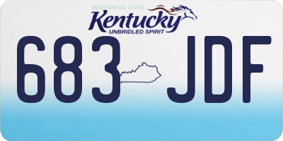 KY license plate 683JDF