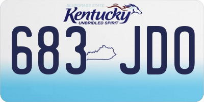 KY license plate 683JDO